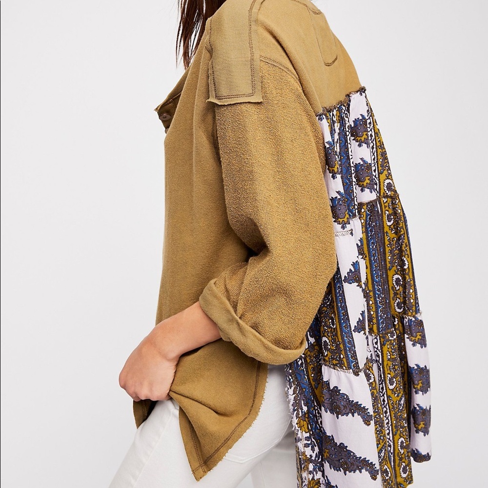NWT Free People Cool Baby Print Pullover